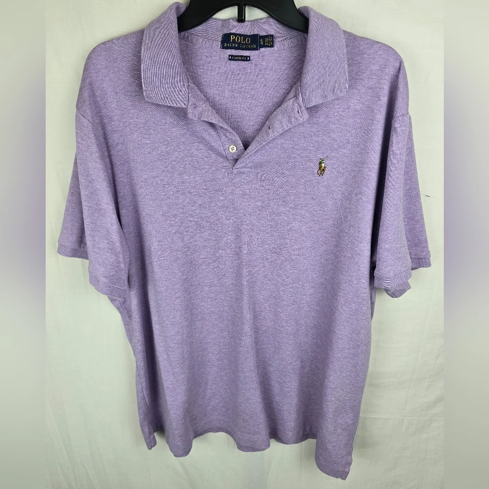 Polo by Ralph Lauren Men's Purple Polo Short Sleeve Shirt Sz XL